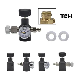 Soda Water Accessories CO2 Tank Cylinder Fill Adapter Quick Charging HPA Adapter On/Off With Vent Bleed Valve On/Off Aadaptor