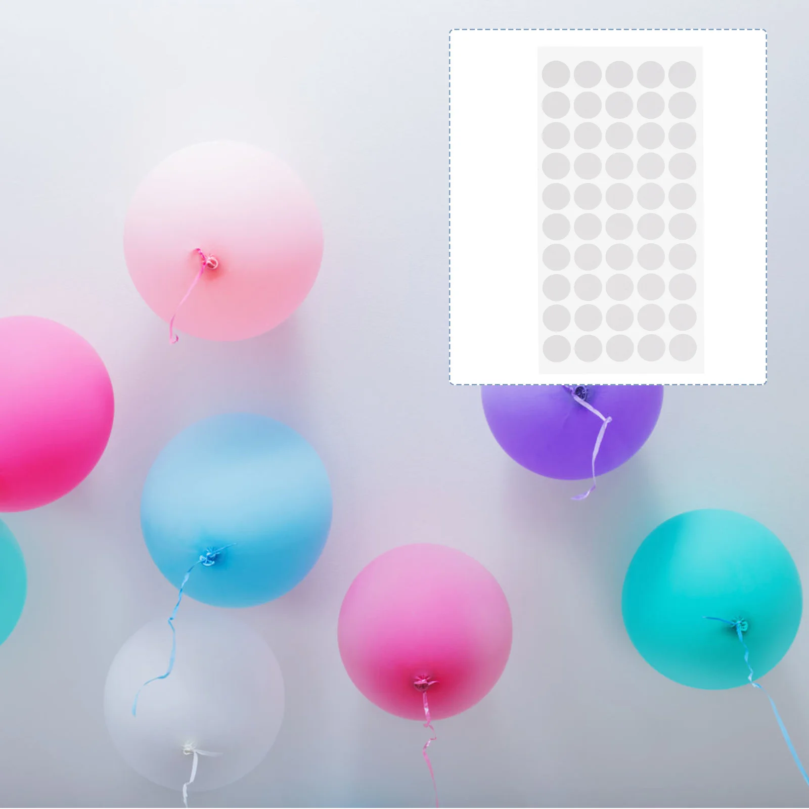 Pegamento de puntos acrílicos, pegatinas de globos de masilla para carteles, cinta de doble cara, adhesivo de papel blanco