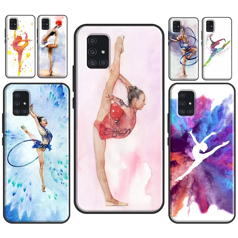 Gymnastics Oil Painting For Samsung A12 A32 A52 A72 A10 A20 S A40 A50 A70 A11 A31 A41 A51 A71 A20e A21S Phone Case