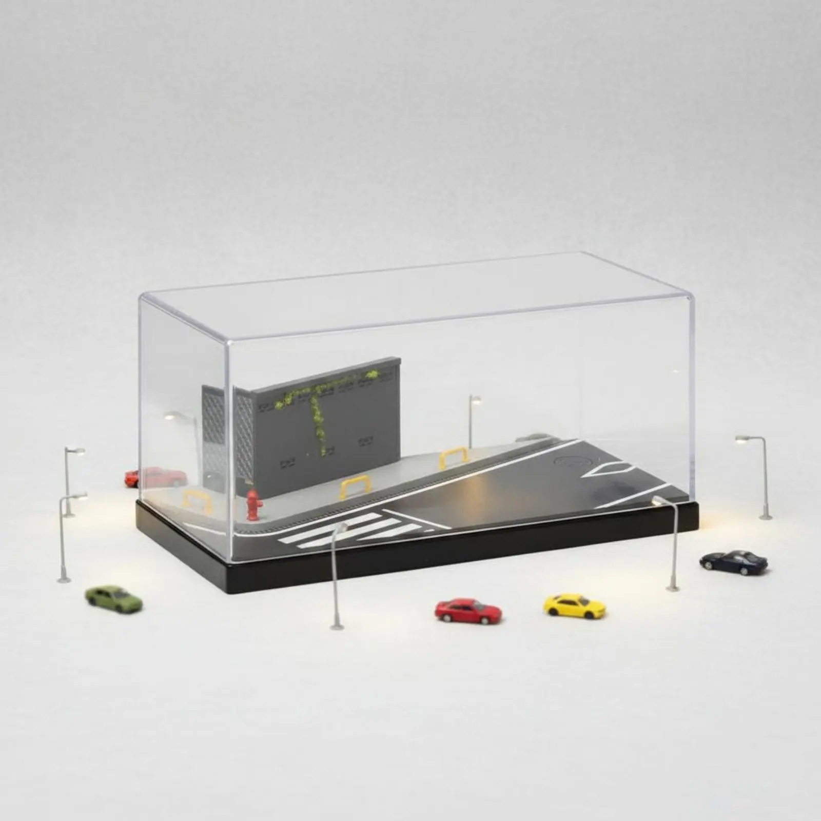 Model Scene Case Transparent Dustproof Car Model Cover Acrylic Display Case for Collectors