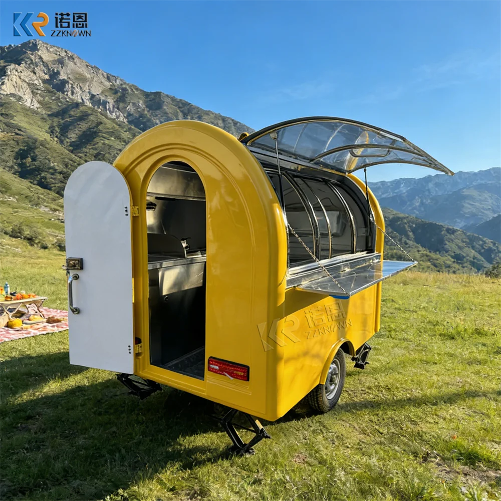 

Mobile Food Van Concession Coffee BBQ Kiosk Street Mobile Food Truck Cart Portable Fast Food Trailer Truck Fully Equipped