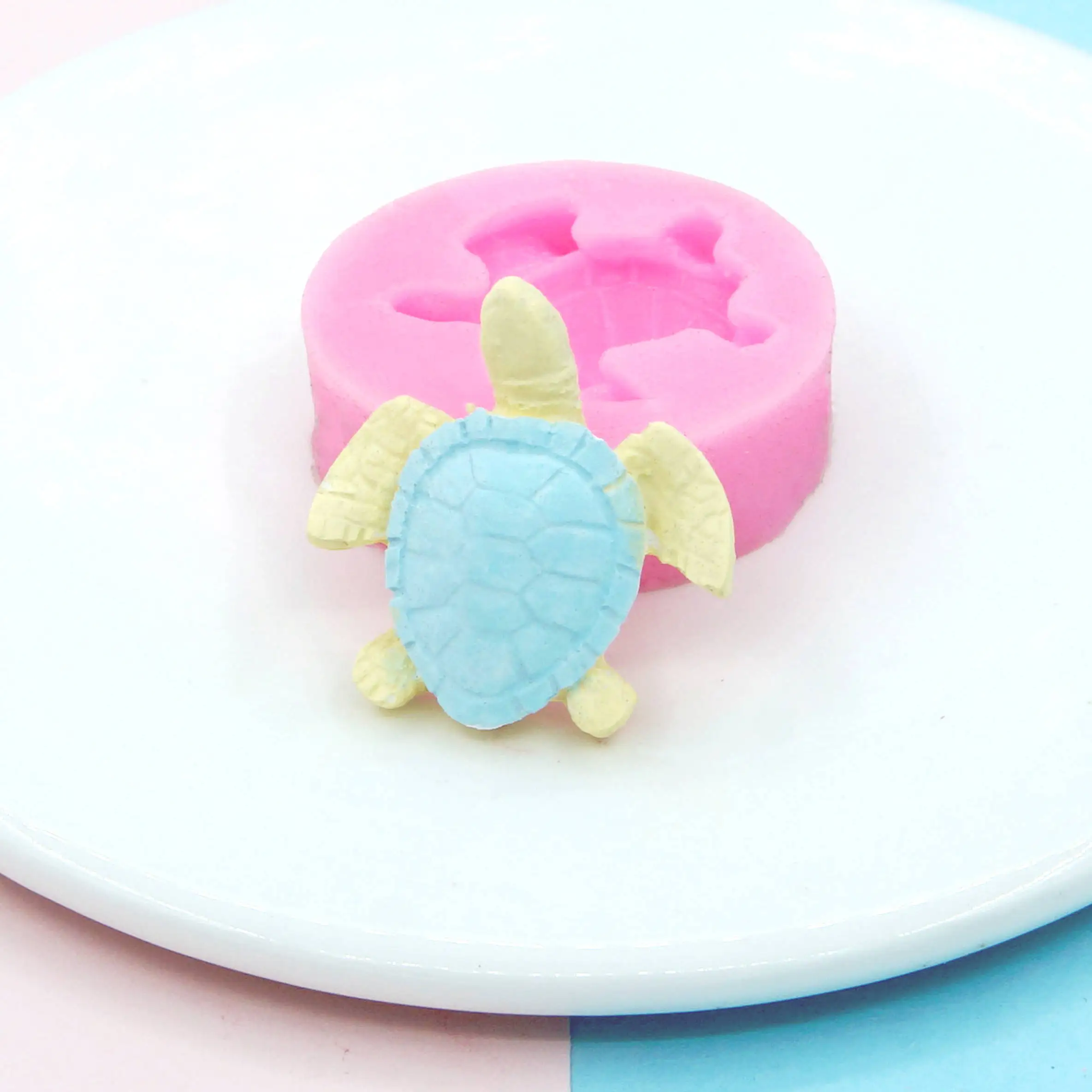 Silicone Fondant Mold Cute lovely Sea Turtle Shape Ocean Theme Fondant Cake Decoration Gum Paste Chocolate Mould Small Size