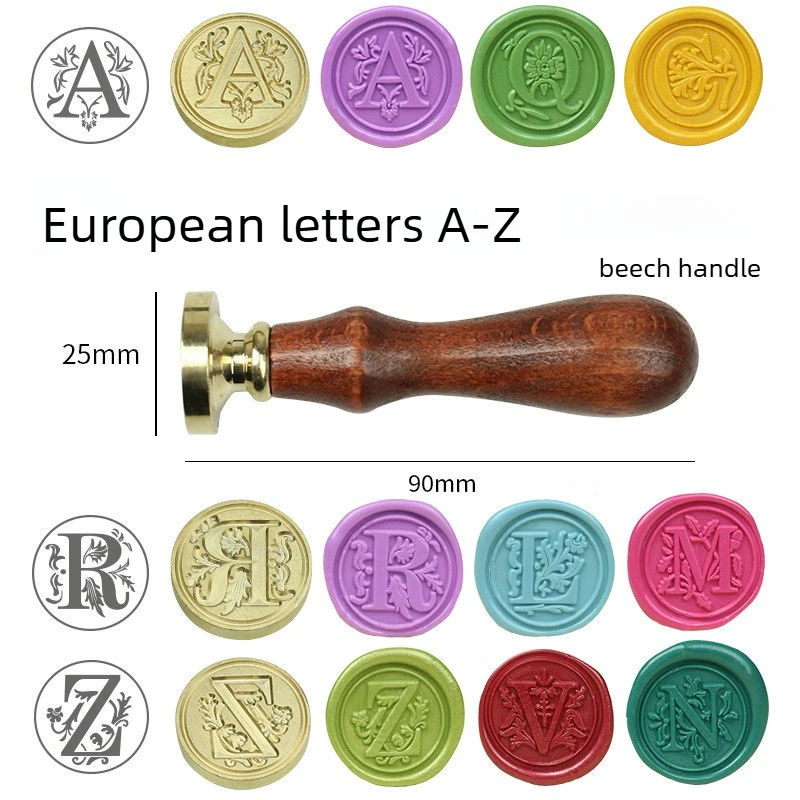 New  Wax Seal Stamp Letter 26 English European Letter A-Z Head For A Copper Head Envelopes Wedding Invitations Scrapbooking
