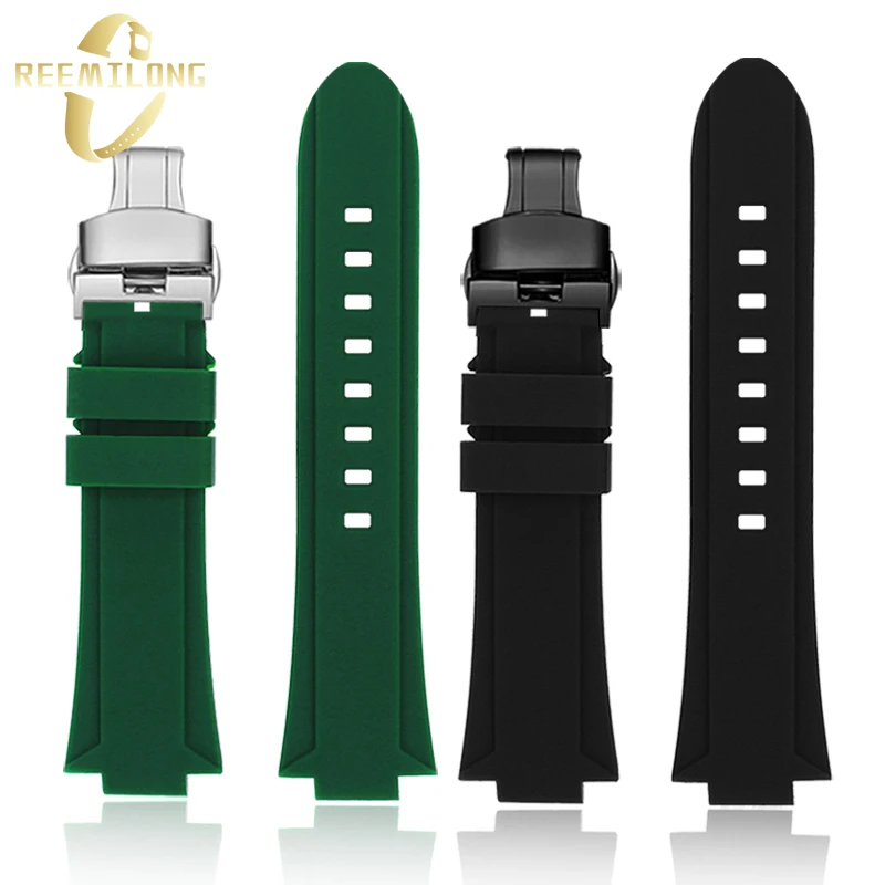 Ремешок силиконовый для часов, резиновый мужской браслет для часов Timex Adventure дыхательный IQ T2N720 T2N721, 24 х16 мм, с выпуклым соединением, черный синий зеленый оранжевый