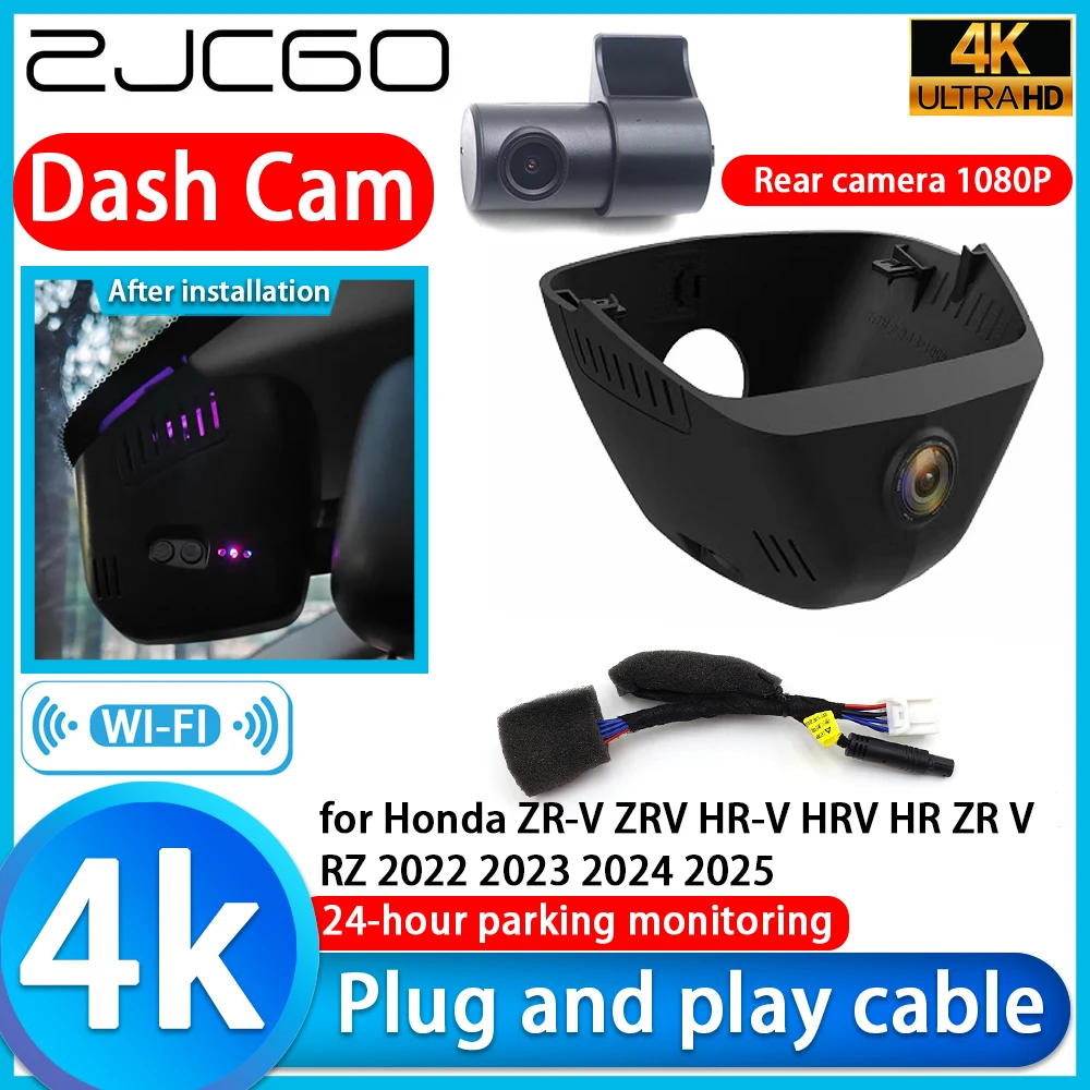 

Video Recorder 4K UHD Plug and Play Car DVR Dash Cam for Honda ZR-V ZRV HR-V HRV HR ZR V RZ 2022 2023 2024 2025