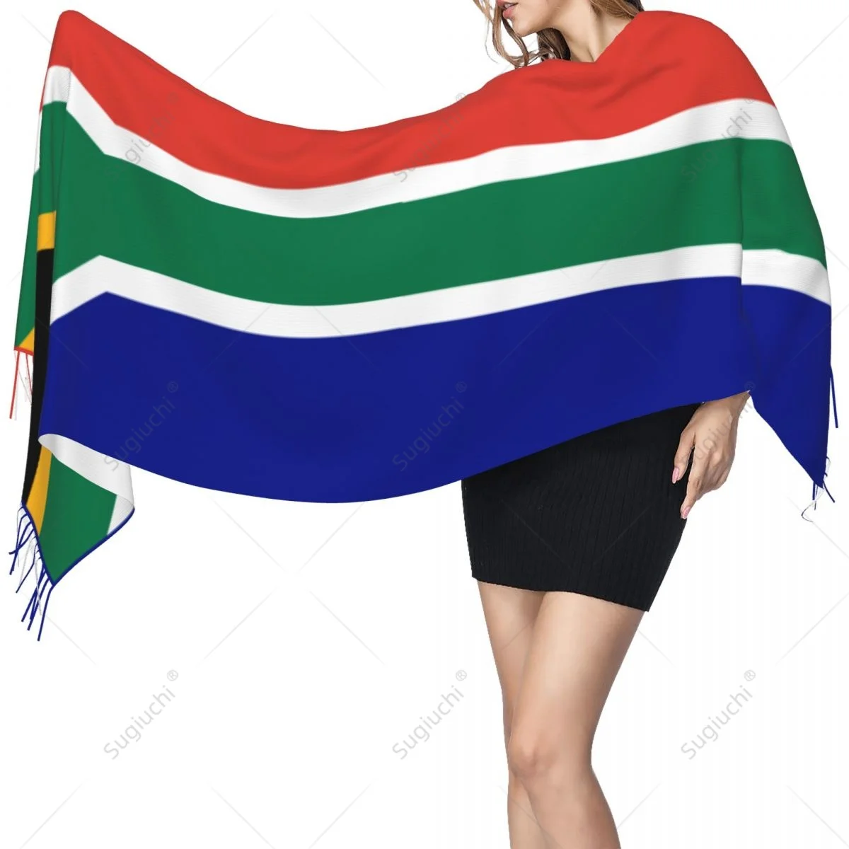 

South Africa Flag Scarf Pashmina Warm Scarves Shawl Wrap Hijab Spring Winter Multifunction Unisex