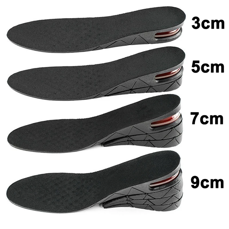 

Height Increase Insoles Air Shoe Cushion Lift Insert Men Women 3-9cm Invisible Variable Insole Adjustable Cut Taller Support Pad