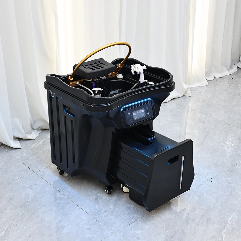 Portable Pipeless Head Spa Salon Shampoo Basin, Circulating Water Hair Washing Sink, 60L Water Storage & 30L Waste Water Tank