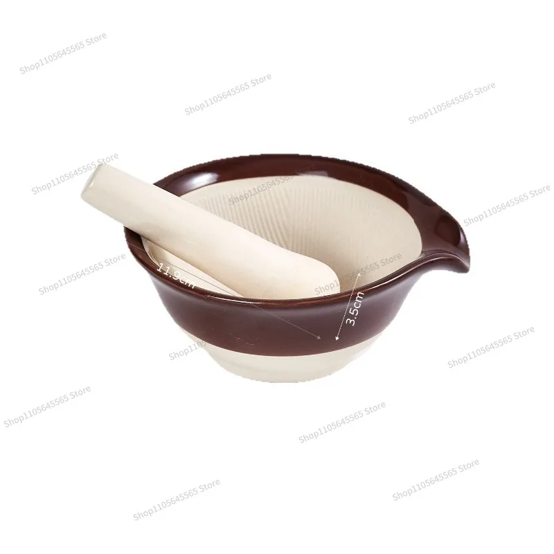 For  Ceramic Grinder Bowl, Complementary Food Tableware Grinder, Fruit and Vegetable Rice Porridge Food Grinder