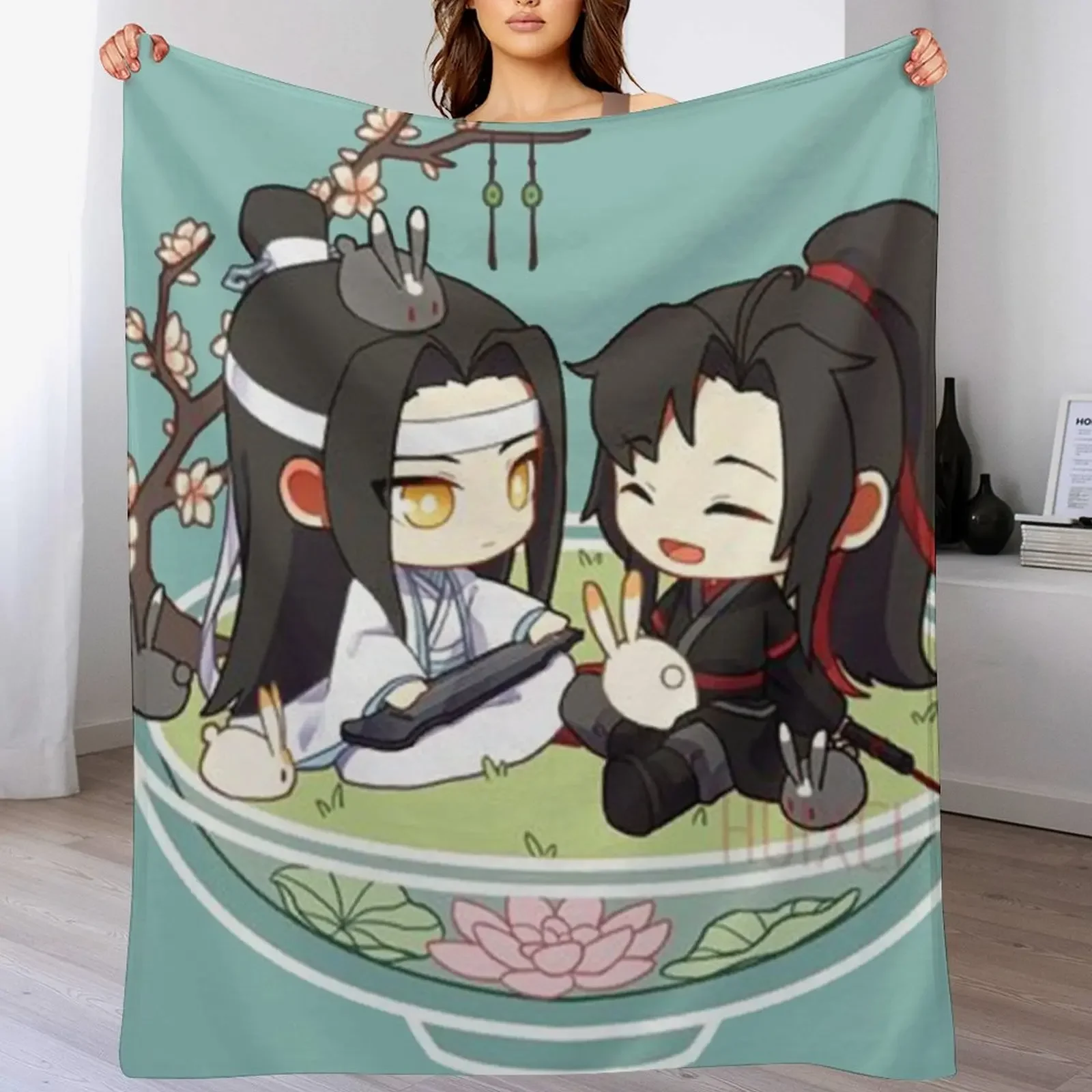 theUNTAMED.BOWL.OF.WANGXIAN Throw Blanket Soft Big Loose Comforter Thermal Blankets