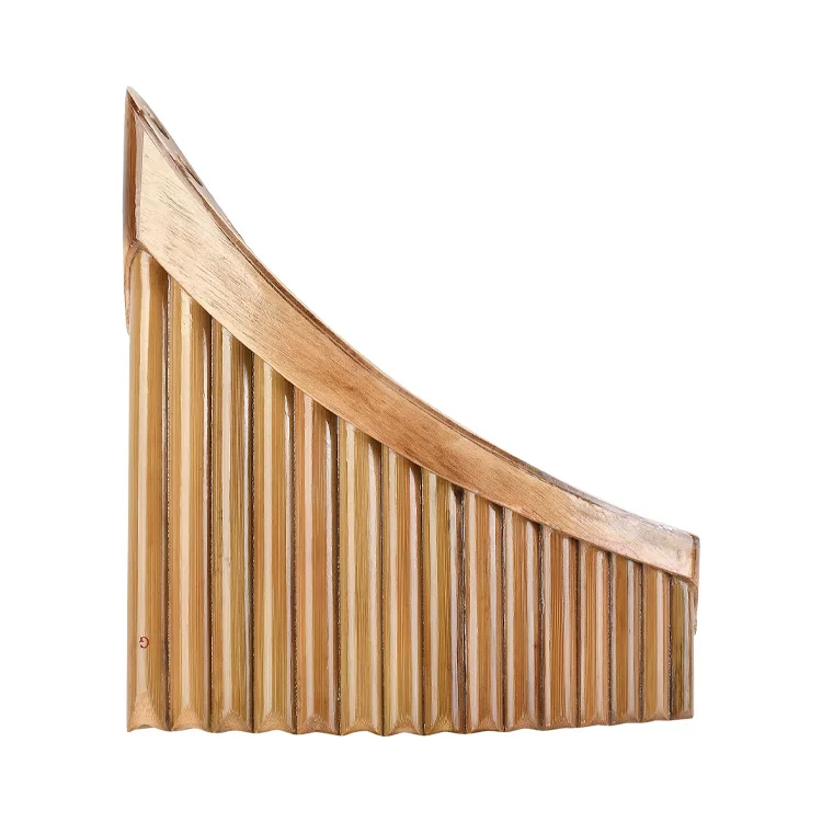 Wholesale Pan Flute15 Pipes Bamboo Flute C/G Tone Mahogany Backing Professional Performance Flute