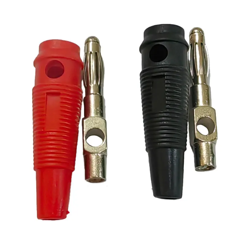

2/4PCS 4MM Banana Plugs Connector Solderless Video Musical Speaker Stackable Cable Wire Pin Banana Plug Connectors Red Black