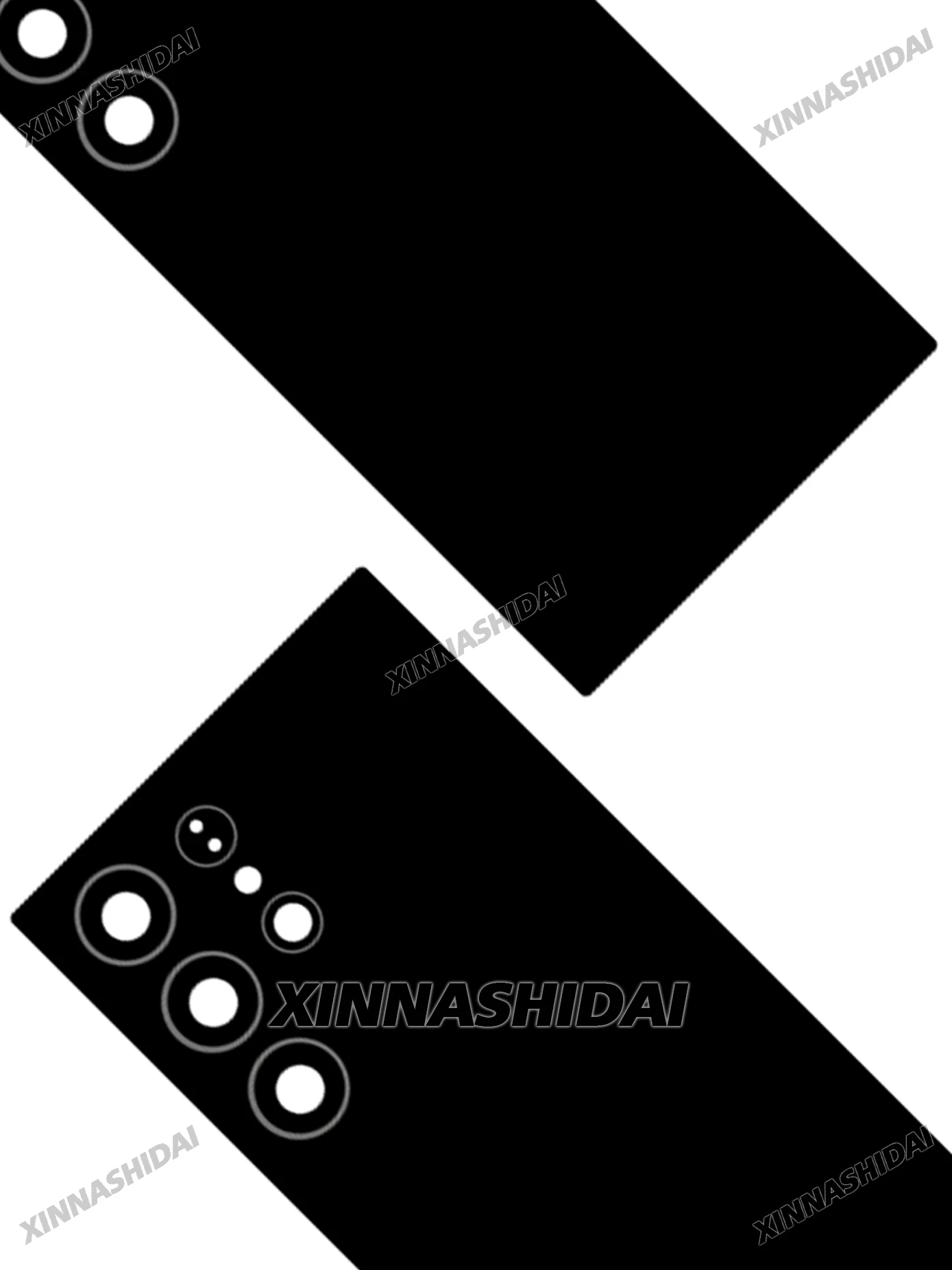 Qualité pour Samsung Galaxy S24 Ultra couvercle de batterie arrière panneau de boîtier avec pièces de rechange en verre d'appareil photo