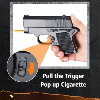 Hračky, zbraně, pouzdro na cigarety, zapalovač, větruodolný, tiché zapalování, wolframový drát, nabíjení typu C, zapalovače cigaret a kuřácké potřeby 8 nejlepší prodej zapalovač o velikosti paralyzéru - №4