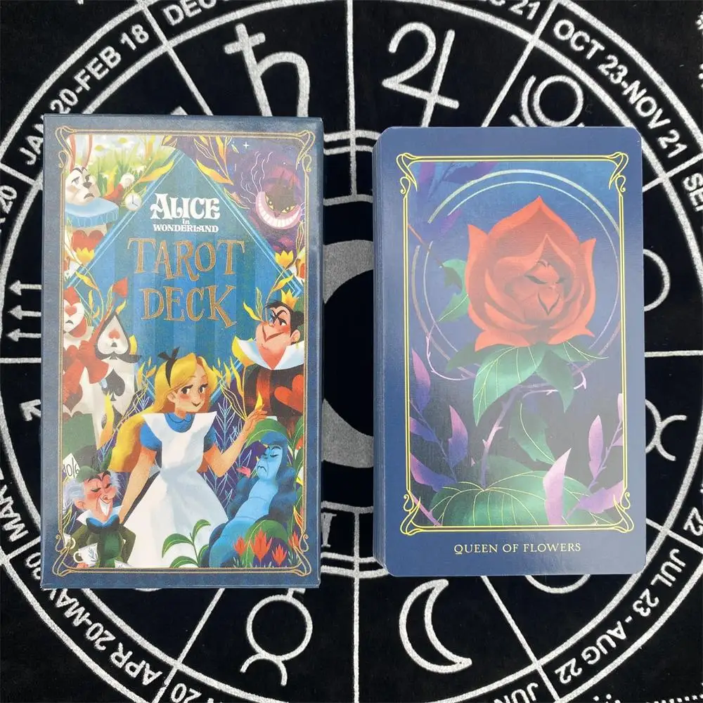 Tarot cartas a bruxa da alice no país das maravilhas em Inglês, jogo de tabuleiro, adivinhação, destino, entretenimento familiar