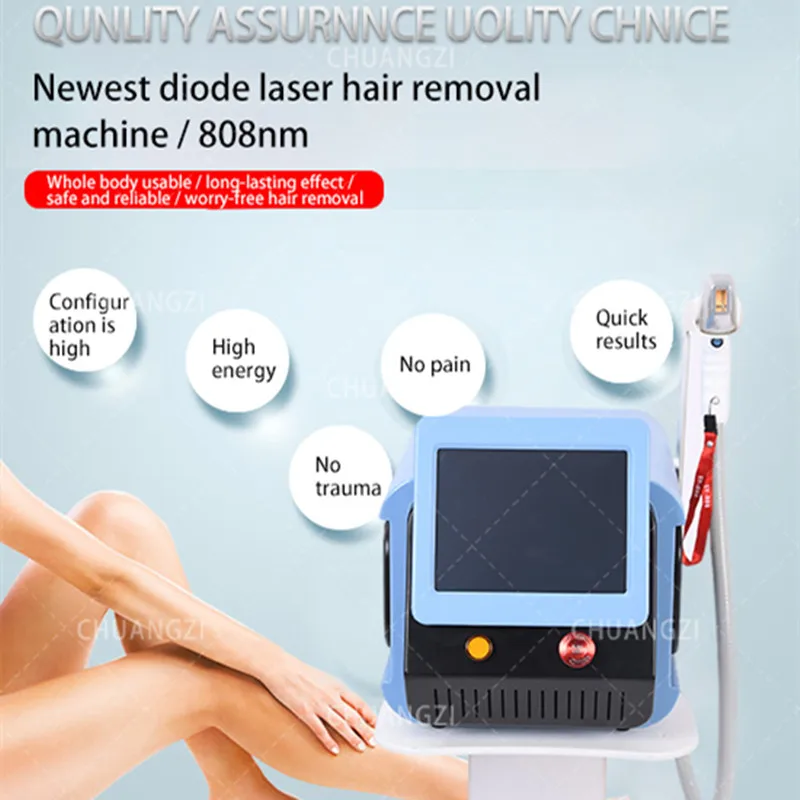 

Professional 808 Diode Laser Hair Removal 3 Wavelength Hair Removal Machine Skin Whitening Skin Rejuvenation