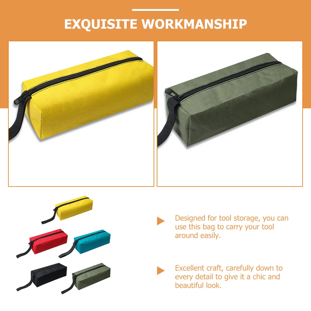 5Pcs Waterproof Oxford Cloth Tool Pouch Small Zipper Organizer Utility Storage Bags for Hardware Tools Tool Pouch