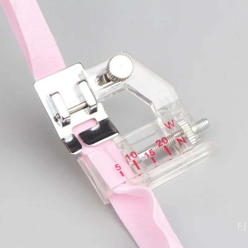 

[YU]Adjustable Bias Tape Binding Foot Snap On Presser Foot For Most Of Low Shank Sewing Machine Accessories