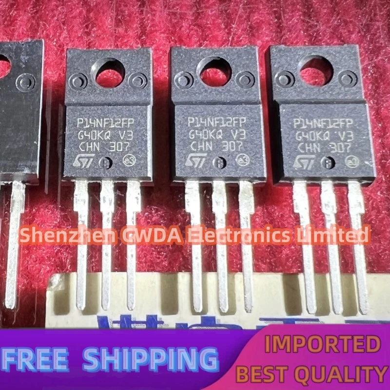 10PCS-20PCS  P14NF12FP    STP14NF12FP   14N12  ST TO-220F In Stock 