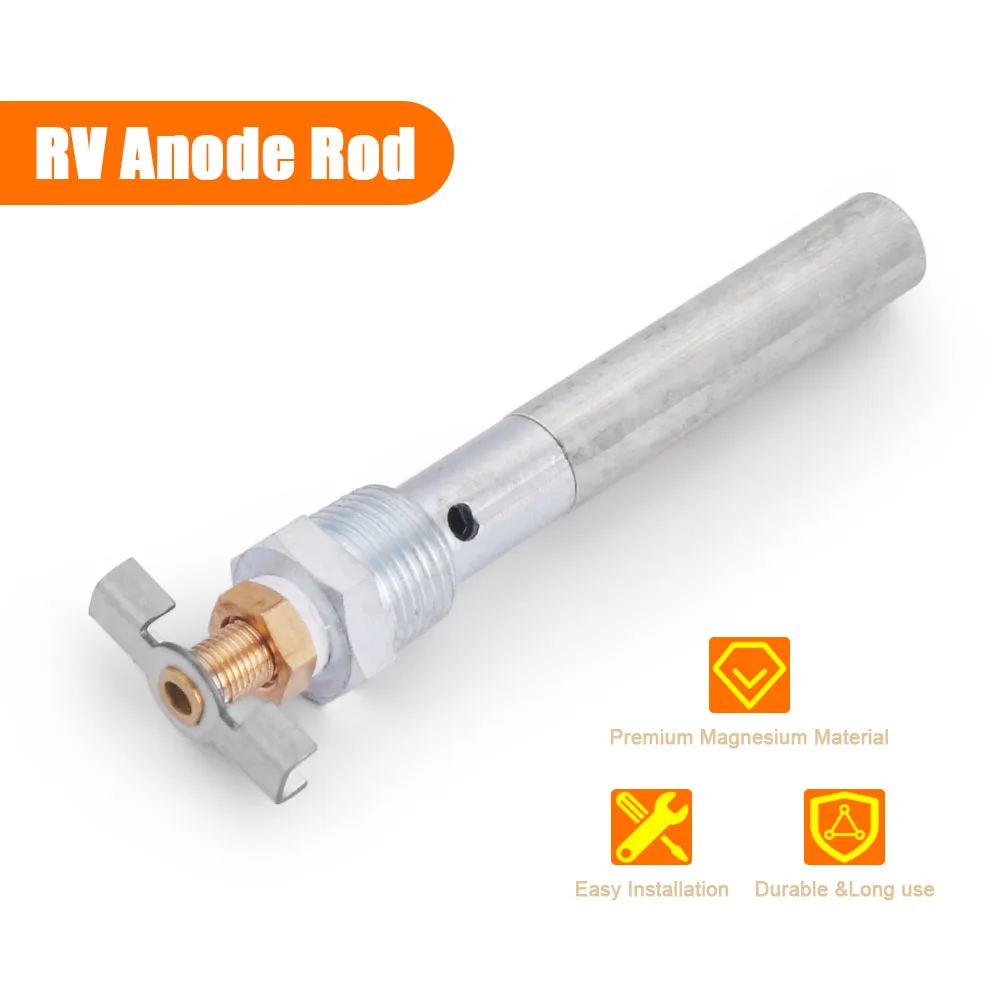 

New RV Water Heater Anode Rod Reliable Protection 3/4''NPT/234mm,1/2''NPT /115mm Length for Suburban Hot Water Heaters Anode Rod