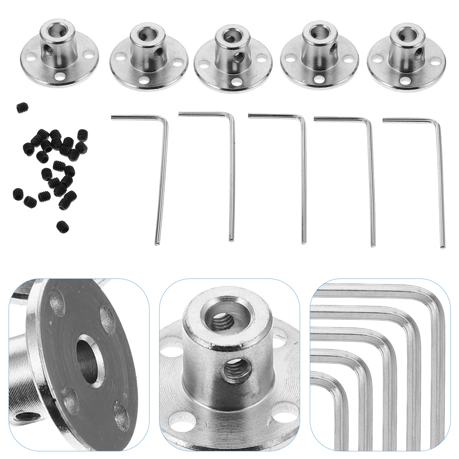 ข้อต่อเพลาแบบหนีบ 10 ชิ้น สำหรับมอเตอร์แบบแข็ง ใช้กับเครื่องบินบังคับวิทยุ เรือ งาน DIY ผลิตจากเหล็กอบชุบแข็ง พร้อมลูกปืนนำทาง