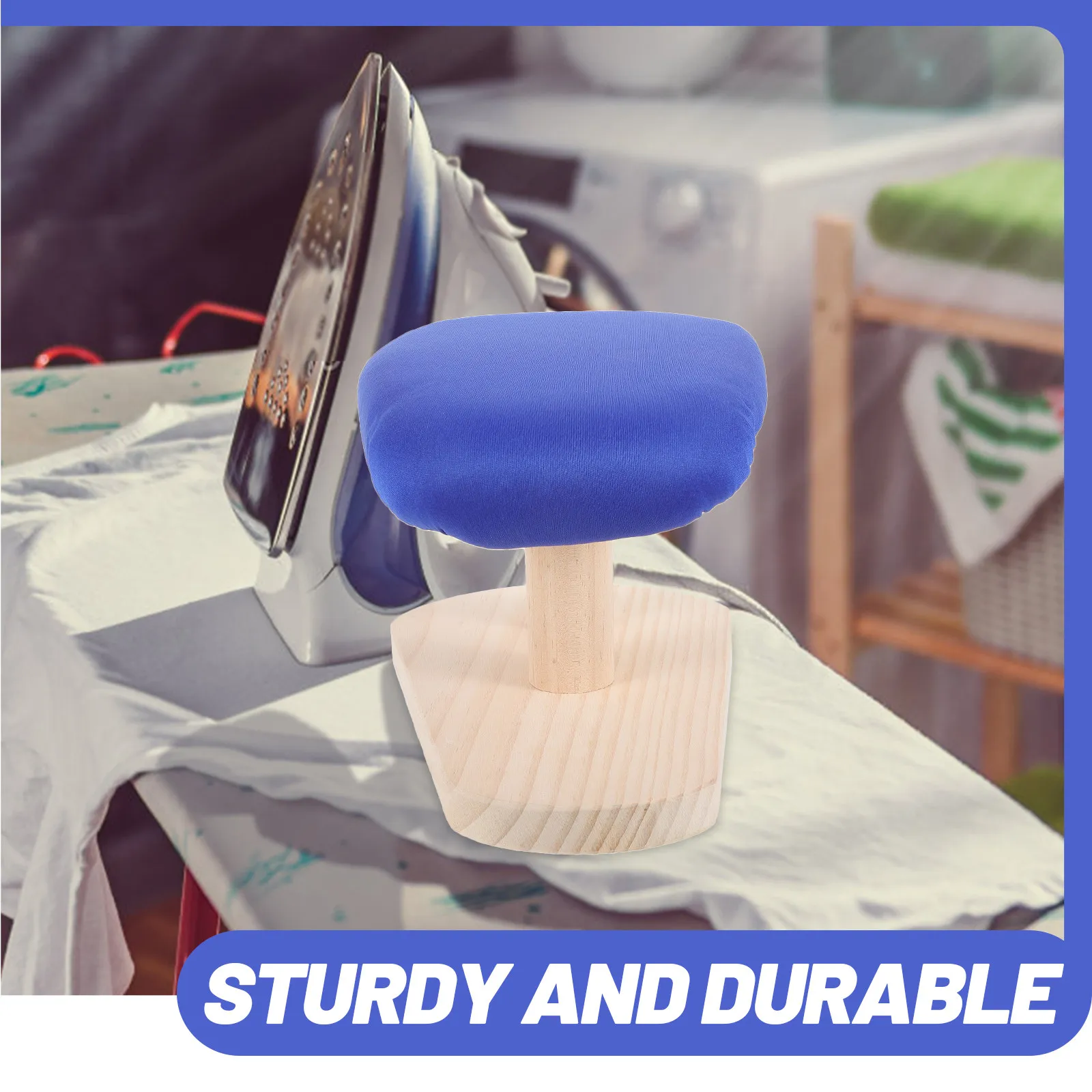 Clothes Ironing Stool Portable Countertop Ironing Board Wood Base Padded Smooth Hard Surface for Garment Steamer Tailoring Use
