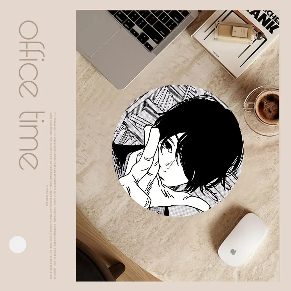 Anime Chainsaw Man Gaming Round XS Small Mousepad For PC Gamer Desktop Decoration Office 220x220mm Mouse Mat Deskmat Rug