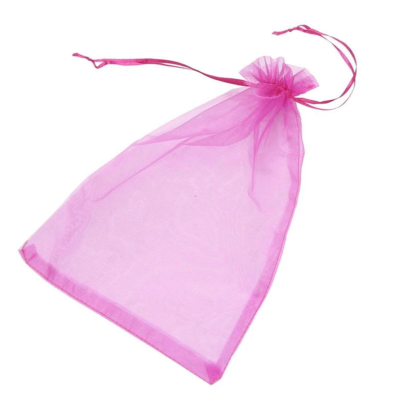 300Pcs Large Organza Bags, 20X30 Cm Mesh Gift Bags Drawstring Jewelry Pouches For Christmas Wedding(Random Color)