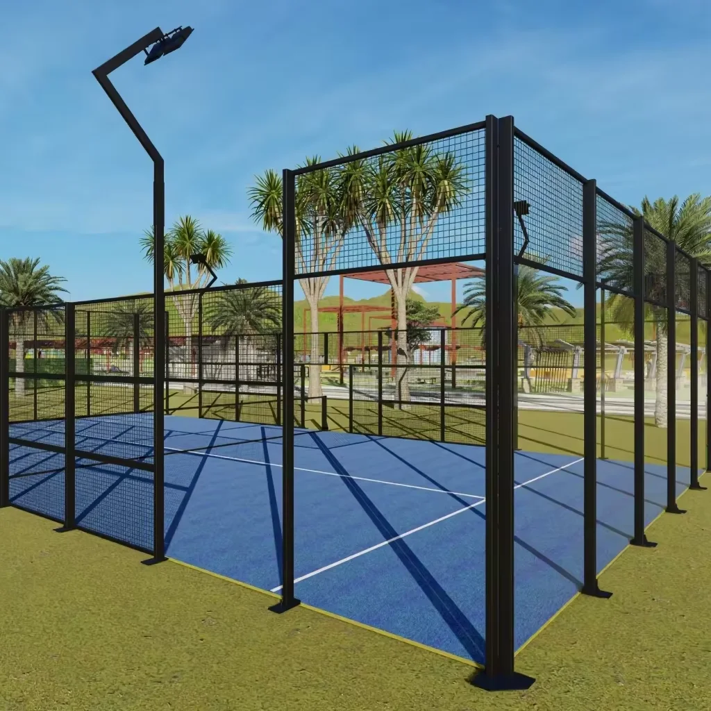 XTZPADEL Factory Direct Custom Padel Tennis Court Outdoor Panoramic Cage Tennis Tempered Glass Squash Court