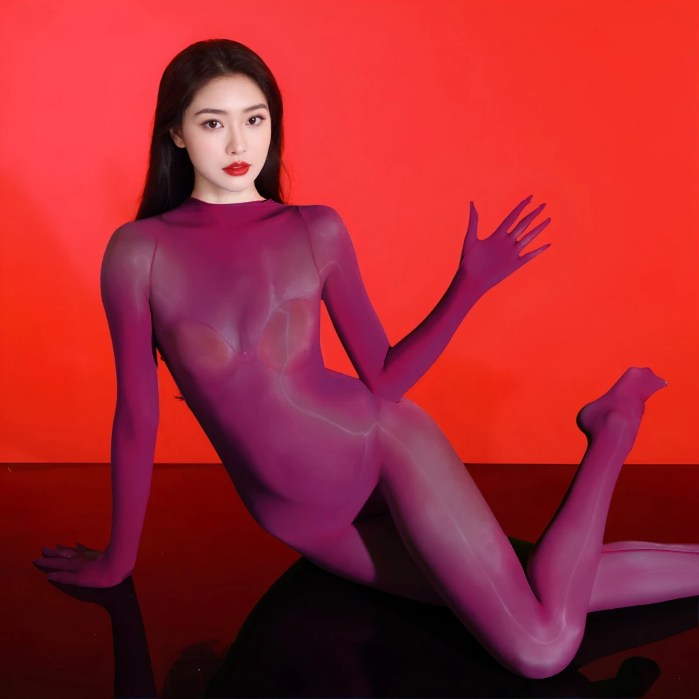 Roupa interior erótica das mulheres dos homens bodysuit meias de corpo inteiro ultra-fino meias de seda transparente elástico apertado bodhose pornô