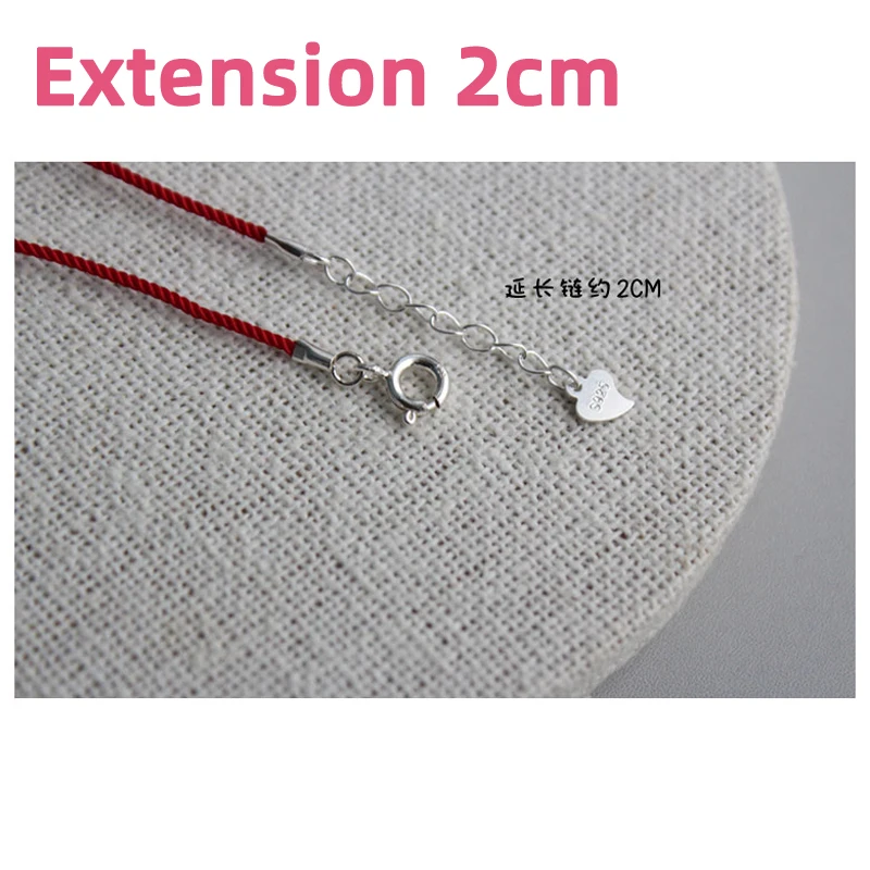 16+2cm Red Rope Flower Women Silver Bracelets Silver Red Clover Bead Girls 925 Bracelets 925 Sting Length Can Customized