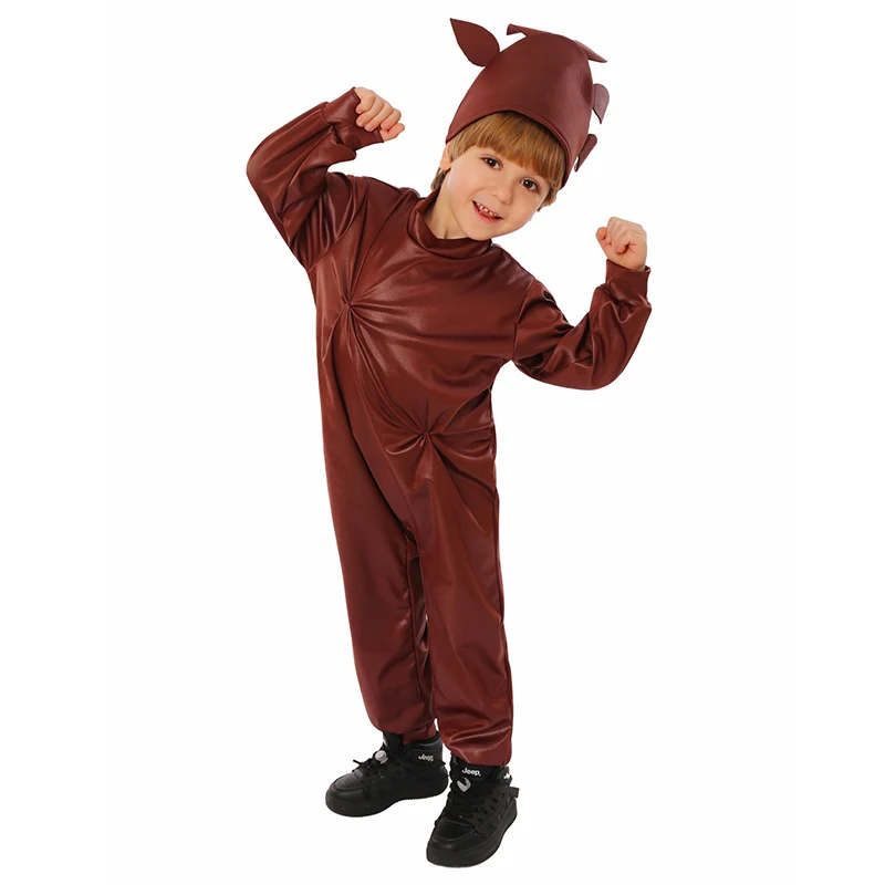 Unisex Boy Chocolate Bar Halloween Dress Up 2024 New Arrival Girl Child Chocolate Cream Costume