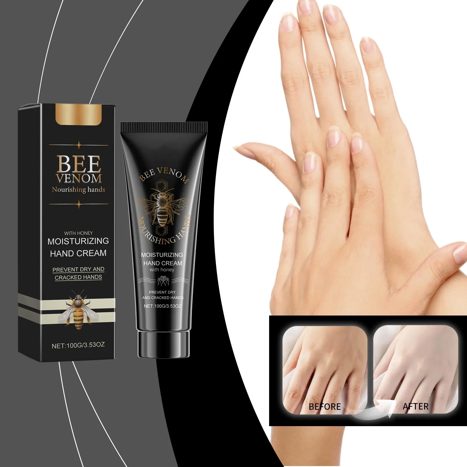 Hand , Containing Active Manuka Honey, Moisturizing And Cracked, Ice  Hand Gel, Moisturizing Hands And Reducing Dryness,100g