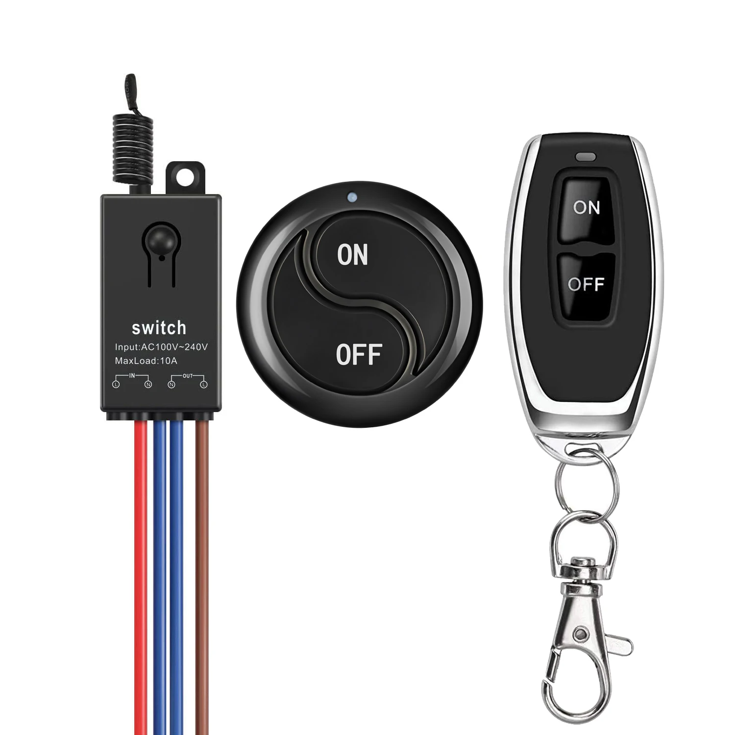 433Mhz Remote Control Wireless Switch AC 110V 220V 1CH RF 10A Relay Receiver and 2CH Transmitter For Car,Motor,Lamps,LED Lights,