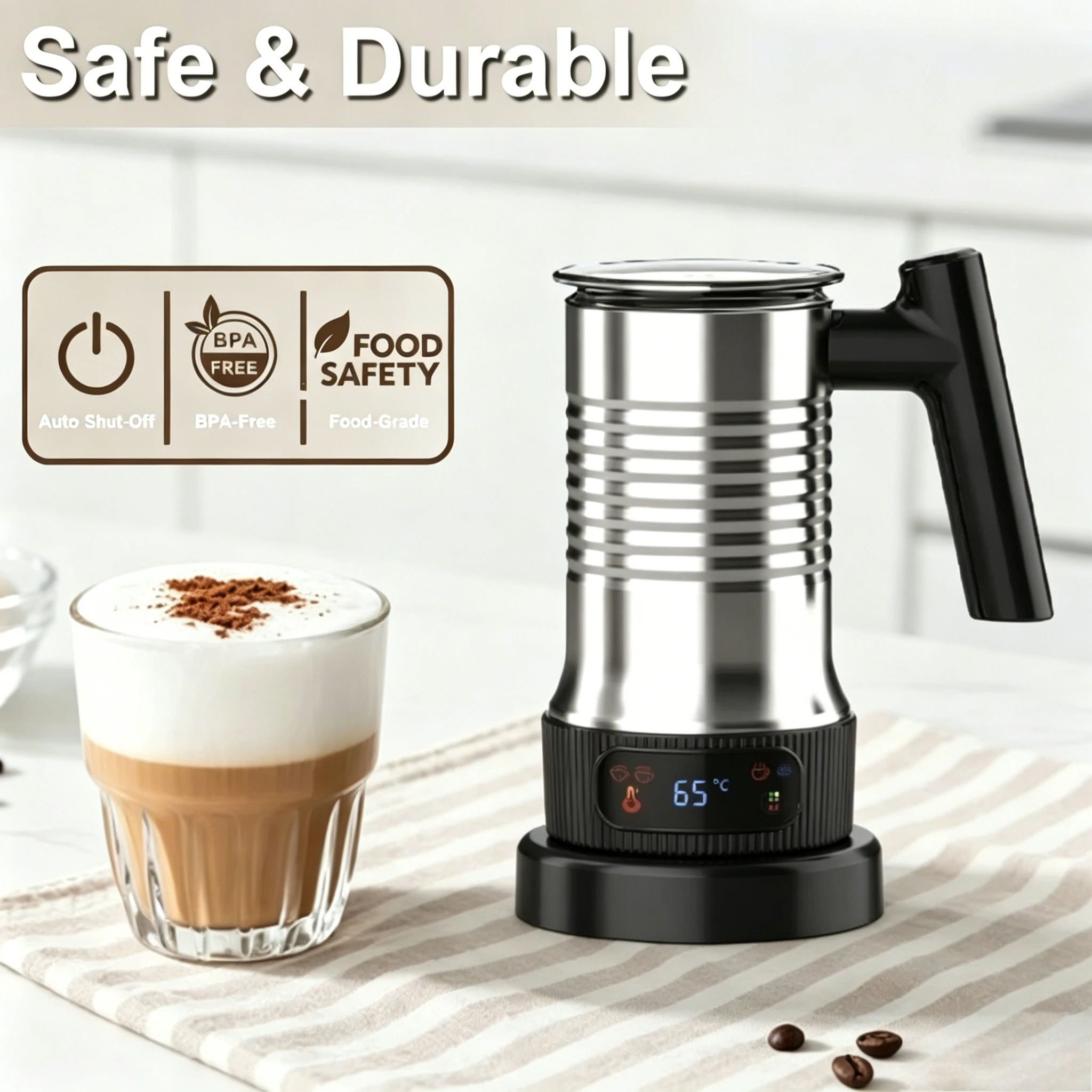 home-use-all-in-one-350ml-stainless-steel-milk-frother-electric-milk-frother-with-adjustable-heating-and-frothing-settings-500w