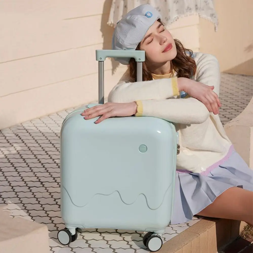 

Ice Cream 18 Inch Boarding Case Cup Holder Square Travel Luggage Suitcase Code Case Travel Box Password Trolley Case Travel