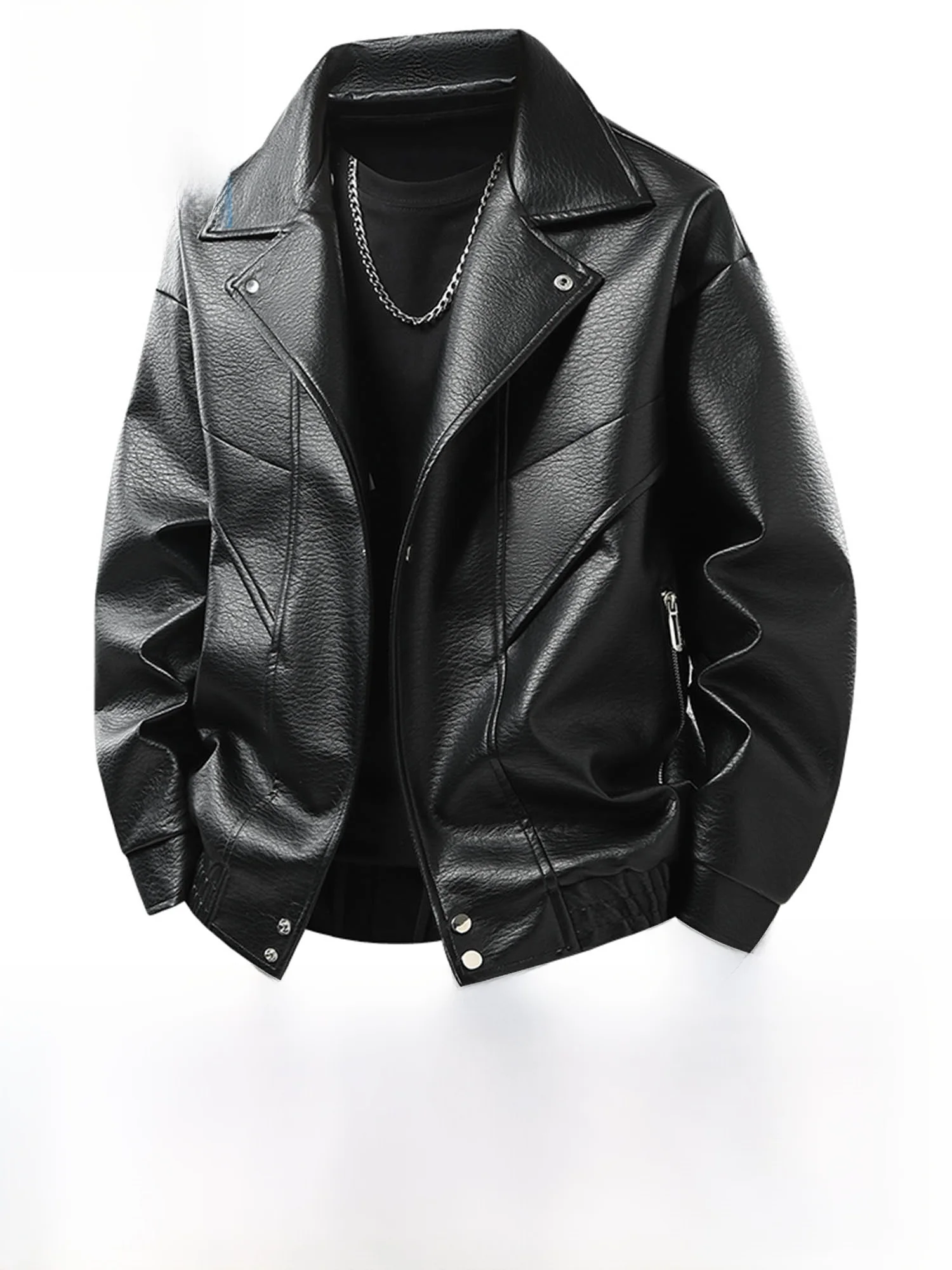 

Теплое мужское кожаное пальто Jaet с отложным воротником American Sle Fce на подкладке, повседневное длинное пальто Sve, джинсы, западный бренд, молодежная мода