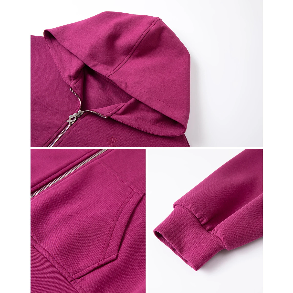 VIMLY Hooded Jacket Woman Sporty Long Sleeve Loose Coats Women's Autumn 2025 Zipper Long Sleeve Embroidered Female Jacket A2056