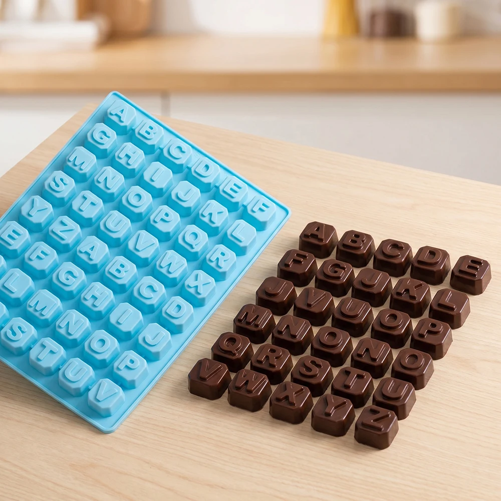 Keyboard letter shaped chocolate baking silicone mold DIY chocolate, candy, pudding, cookies view 6