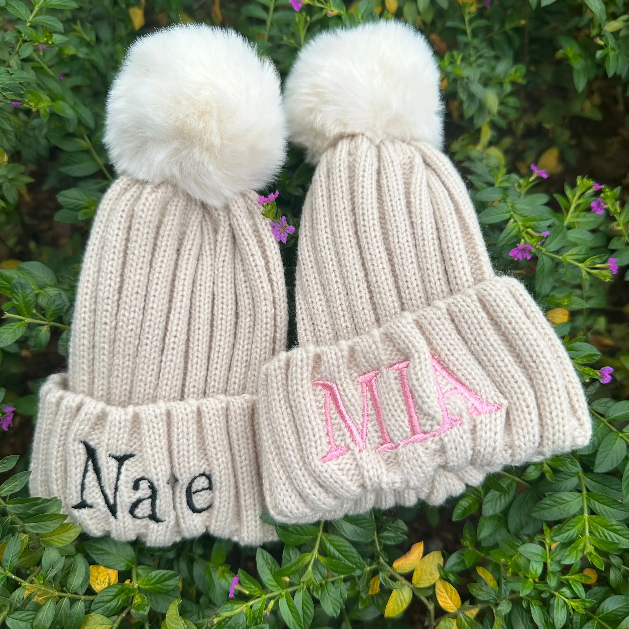 Gorro de lana de bola de color caramelo grueso para niños y niñas, gorro de punto personalizado, Otoño, Ad, Invierno