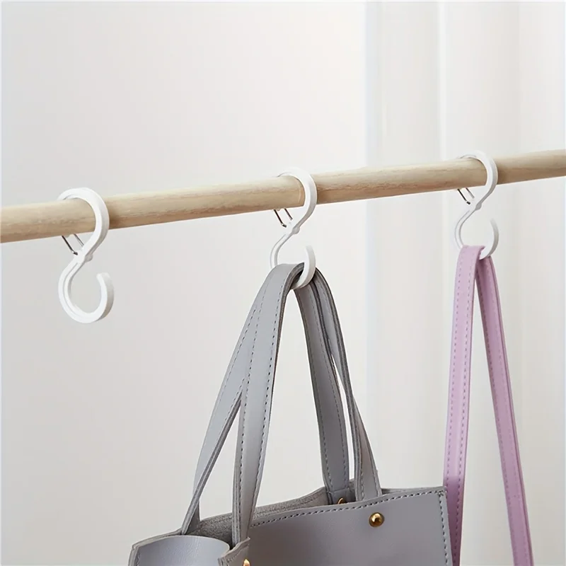 8 خطافات تعليق أنيقة ومتينة على شكل حرف S للفنادق - مقاومة للتآكل والصدأ - لونين!