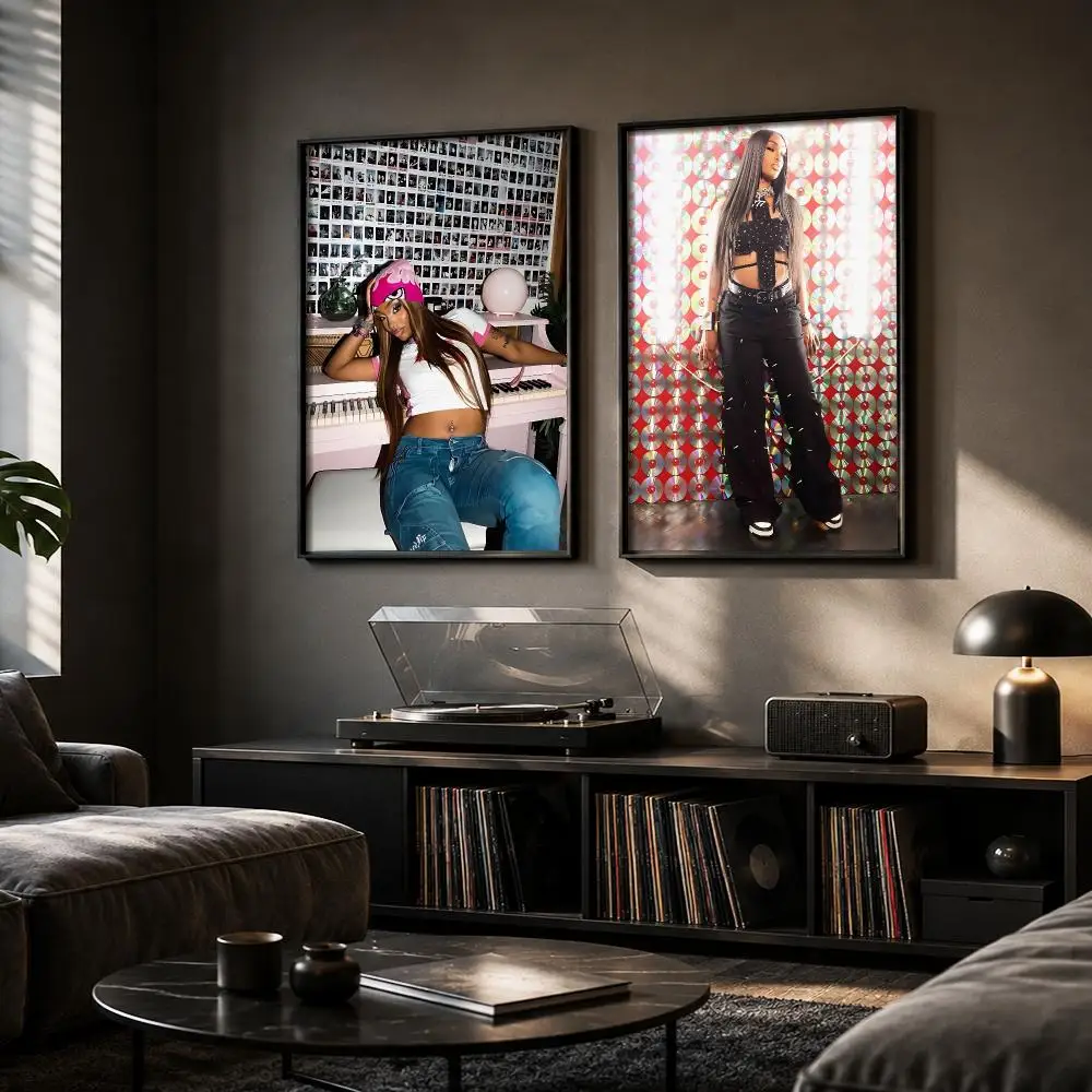 L-Lay Bankz Album Music Painting Calligraphy Canvas Poster Hallway Bedroom Living Room Home Bar Decoration Interior Wall