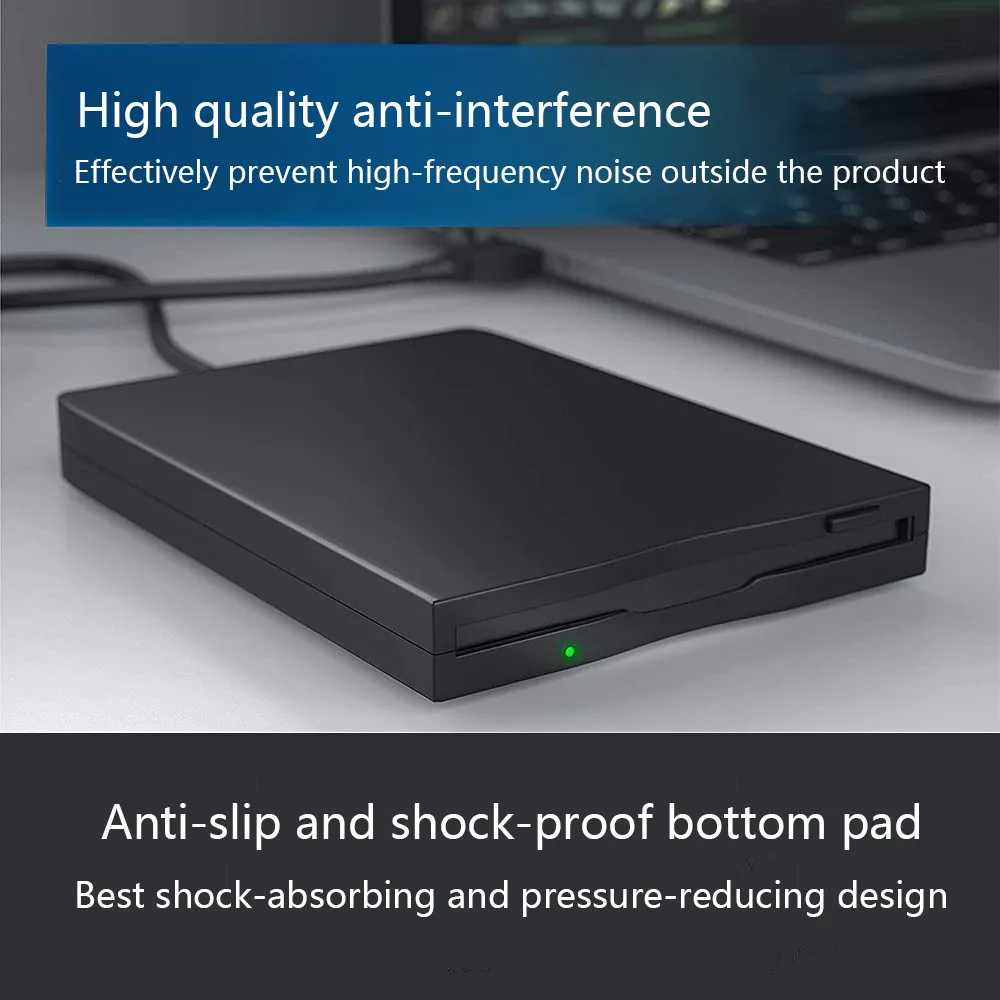 External USB Floppy Disk Reader Drive 3.5” 1.44MB FDD Diskette Drive for Mac Windows 10/7/8/XP/Vista PC Laptop Desktop