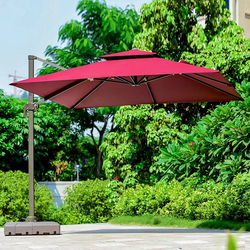 

Commercial Patio Umbrella Heavy-duty Cantilever Roman Parasol 3m High Suitable for Gardens Outdoor Cafes Beach Camping.