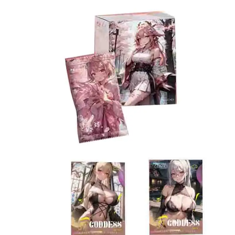 

Goddess Story Metal Cards Booster Box Erogenous Girls Mysterious Shock Version Party Trading Playing Cards