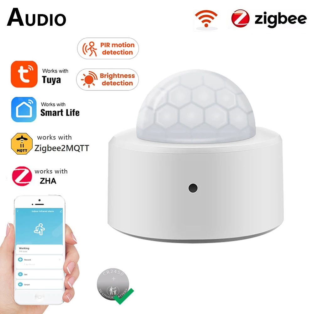 Zigbee PIR Motion Sensor Tuya Smart Home Automation Security Protection Presence Sensor Smart Life Control Support Zigbee2mqtt