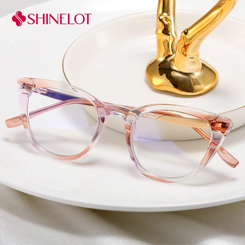 

82242 Retro Cat Eye Candy Color Eyeglasses Frame Female Radiation Protection Durable Glasses Birthday Bluelight Blocking Eyewear