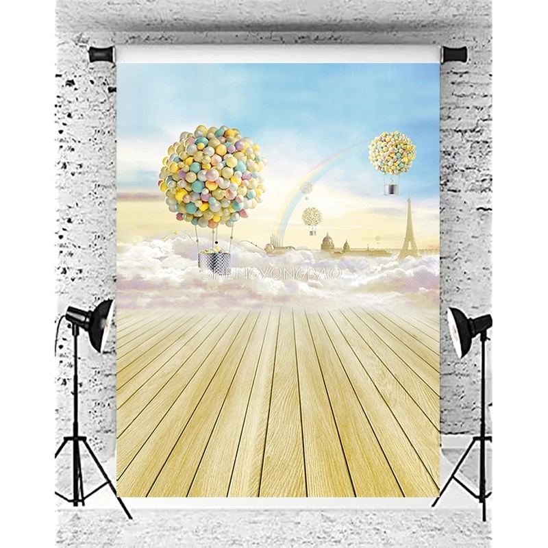 SHENGYONGBAO Wood Planks and Floor Photography Backdrops Retro Selfie Background Portrait Vintage Studio Photo Booth Prop M40