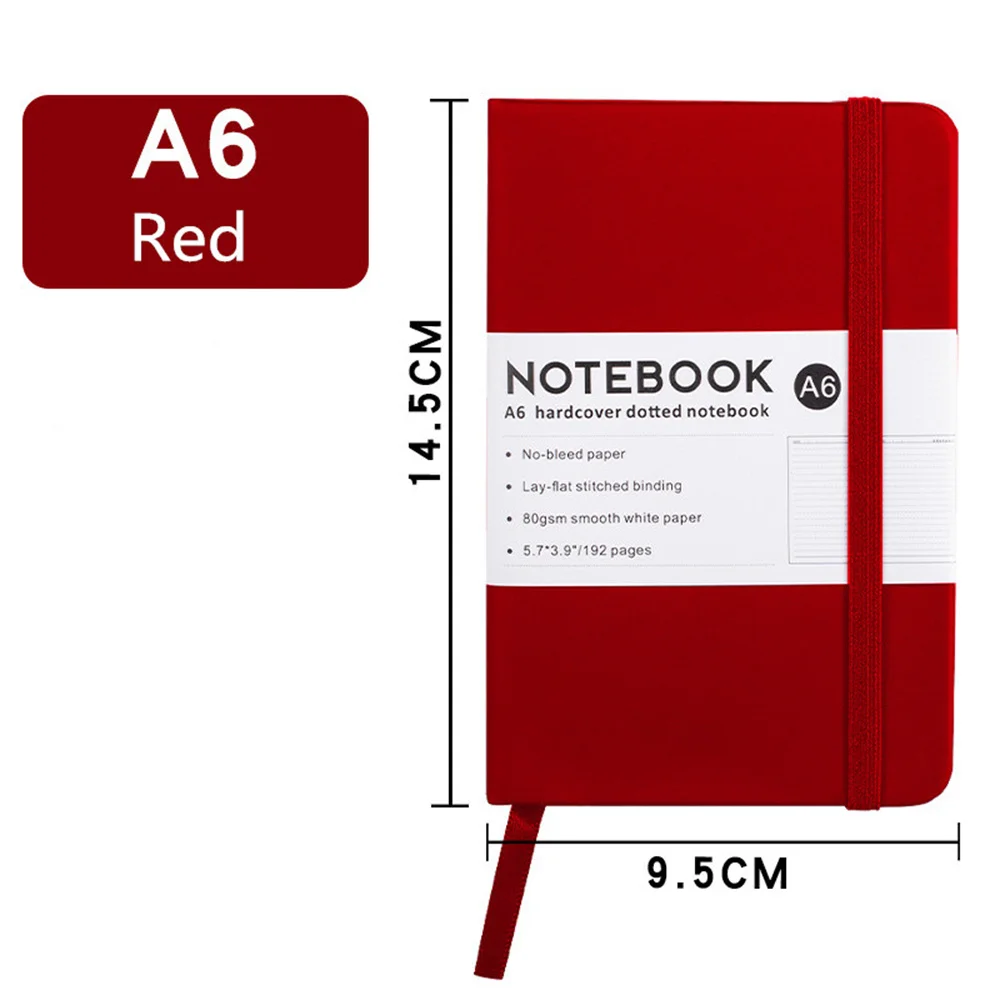 Cuaderno con correa A5 y A6, Bloc de notas para diario, pequeño libro de negocios portátil, papelería, suministros escolares de oficina, cuaderno de