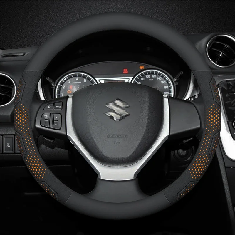 Car Steering Wheel Cover For Suzuki Ignis Jimny S-Cross Swift SX4 Vitara Alto Baleno Equator Ciaz Samurai Ertiga Accessories